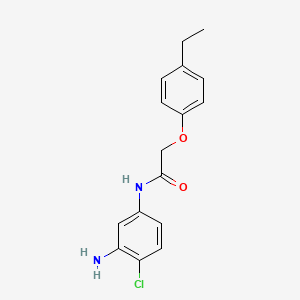 molecular formula C16H17ClN2O2 B1385120 N-(3-amino-4-chlorophenyl)-2-(4-ethylphenoxy)acetamide CAS No. 1020054-52-7