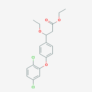 molecular formula C19H20Cl2O4 B13851213 Ethyl 3-[4-(2,5-dichlorophenoxy)phenyl]-3-ethoxypropanoate 