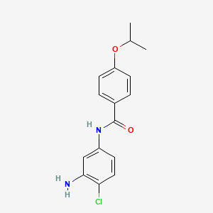 molecular formula C16H17ClN2O2 B1385125 N-(3-Amino-4-chlorophenyl)-4-isopropoxybenzamide CAS No. 1020055-62-2