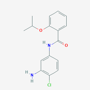 molecular formula C16H17ClN2O2 B1385126 N-(3-Amino-4-chlorophenyl)-2-isopropoxybenzamide CAS No. 1020056-09-0