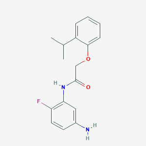 molecular formula C17H19FN2O2 B1385127 N-(5-Amino-2-fluorophenyl)-2-(2-isopropylphenoxy)-acetamide CAS No. 1020056-25-0