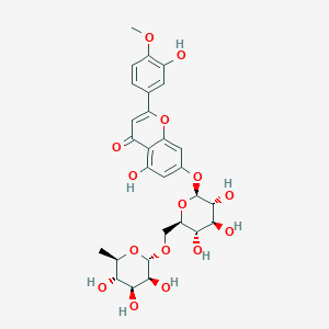 molecular formula C28H32O15 B13851278 3,4,5-Trihydroxytetrahydro-2H-pyran-2-yl)methoxy)tetrahydro-2H-pyran-3,4,5-triol Diosmetin 