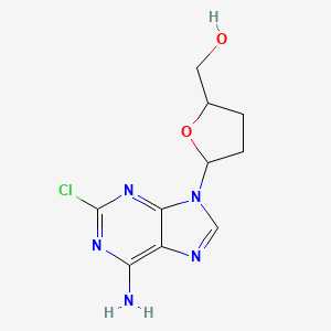 molecular formula C10H12ClN5O2 B13851365 2-Chloro-2',3'-dideoxyadenosine 
