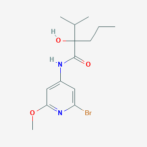 molecular formula C14H21BrN2O3 B13851383 N-(2-bromo-6-methoxypyridin-4-yl)-2-hydroxy-2-propan-2-ylpentanamide 