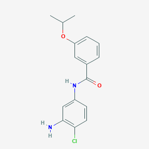 molecular formula C16H17ClN2O2 B1385139 N-(3-Amino-4-chlorophenyl)-3-isopropoxybenzamide CAS No. 1020054-74-3
