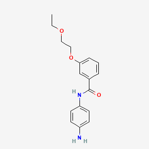 molecular formula C17H20N2O3 B1385140 N-(4-Aminophenyl)-3-(2-ethoxyethoxy)benzamide CAS No. 1020055-81-5