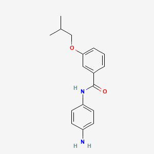 molecular formula C17H20N2O2 B1385142 N-(4-Aminophenyl)-3-isobutoxybenzamide CAS No. 1020055-85-9