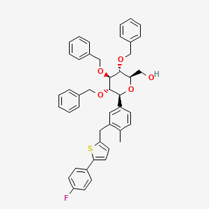 molecular formula C45H43FO5S B13851450 3,4,5-Tris(benzyloxy) 6-Hydroxymethyl Canagliflozin 