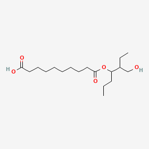 molecular formula C18H34O5 B13851469 10-((3-(Hydroxymethyl)heptan-4-yl)oxy)-10-oxodecanoic Acid 