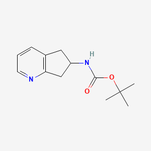 molecular formula C13H18N2O2 B13851472 tert-butyl N-(6,7-dihydro-5H-cyclopenta[b]pyridin-6-yl)carbamate 