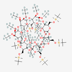 molecular formula C112H224O35Si7 B13851505 Heptakis(2,3-di-O-ethyl-6-O-tert-butyldimethylsilyl)-beta-cyclodextrin-d70 