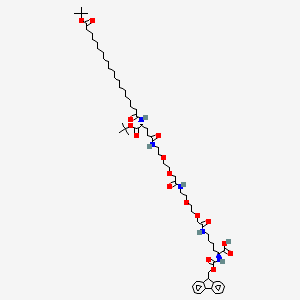 molecular formula C66H105N5O16 B13851507 Fmoc-Lys(tBuO-Ara-Glu(AEEA-AEEA)-OtBu)-OH 