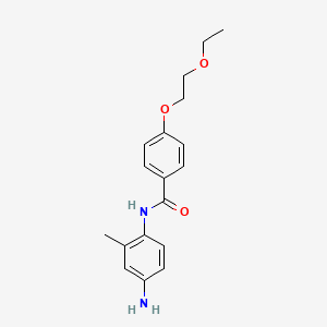 molecular formula C18H22N2O3 B1385153 N-(4-amino-2-methylphenyl)-4-(2-ethoxyethoxy)benzamide CAS No. 1020055-88-2