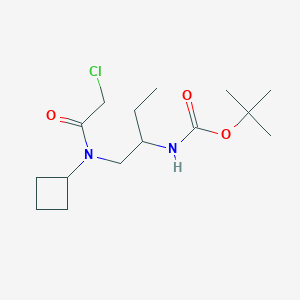 molecular formula C15H27ClN2O3 B13851530 tert-butyl N-[1-[(2-chloroacetyl)-cyclobutylamino]butan-2-yl]carbamate 