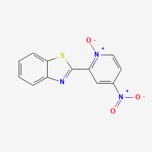 molecular formula C12H7N3O3S B13851533 2-(4-Nitro-1-oxidopyridin-1-ium-2-yl)-1,3-benzothiazole 