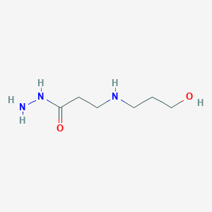 3-[(3-Hydroxypropyl)amino]propanohydrazide