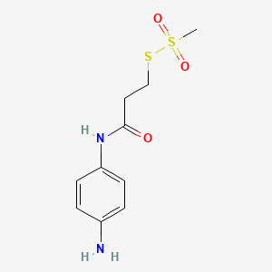molecular formula C10H14N2O3S2 B13851581 S-(3-((4-Aminophenyl)amino)-3-oxopropyl) Methanesulfonothioate 