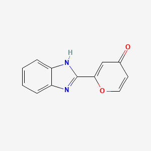 molecular formula C12H8N2O2 B13851606 2-(1H-benzimidazol-2-yl)pyran-4-one 