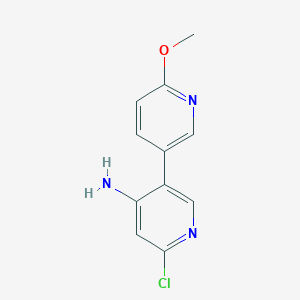 molecular formula C11H10ClN3O B13851645 6-Chloro-6'-methoxy-3,3'-bipyridin-4-amine 