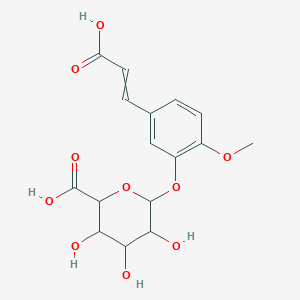 molecular formula C16H18O10 B13851666 6-[5-(2-carboxyethenyl)-2-methoxyphenoxy]-3,4,5-trihydroxyoxane-2-carboxylic acid 