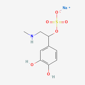 molecular formula C9H12NNaO6S B13851669 Sodium 1-(3,4-Dihydroxyphenyl)-2-(methylamino)ethyl Sulfate 
