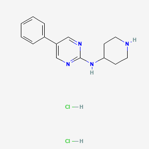molecular formula C15H20Cl2N4 B13851695 5-Phenyl-N-(piperidin-4-yl)pyrimidin-2-amine Dihydrochloride 