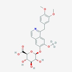 molecular formula C25H27NO10 B13851698 6-Demethyl Papaverine-d3 beta-D-Glucuronide 