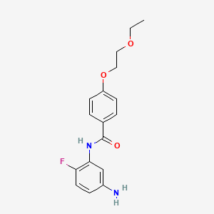 molecular formula C17H19FN2O3 B1385172 N-(5-amino-2-fluorophenyl)-4-(2-ethoxyethoxy)benzamide CAS No. 1020055-37-1