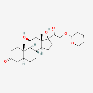 molecular formula C26H40O6 B13851760 (5a,11ss)-11,17-dihydroxy-21-[(tetrahydro-2H-pyran-2-yl)oxy]-pregnane-3,20-dione 