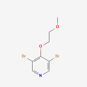 molecular formula C8H9Br2NO2 B13851761 3,5-Dibromo-4-(2-methoxyethoxy)pyridine 