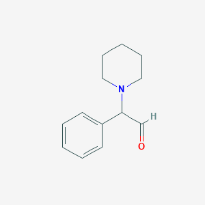 molecular formula C13H17NO B13851813 2-Phenyl-2-piperidin-1-ylacetaldehyde 