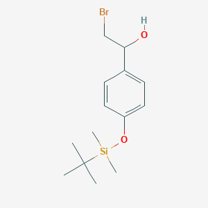 molecular formula C14H23BrO2Si B13851826 2-Bromo-1-(4-((tert-butyldimethylsilyl)oxy)phenyl)ethanol 