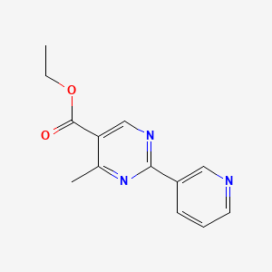 molecular formula C13H13N3O2 B13851830 Ethyl 4-methyl-2-pyridin-3-ylpyrimidine-5-carboxylate 