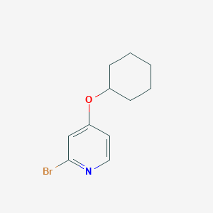 molecular formula C11H14BrNO B13851834 2-Bromo-4-cyclohexyloxypyridine 