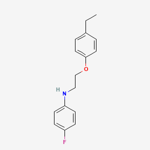 molecular formula C16H18FNO B1385184 N-[2-(4-Ethylphenoxy)ethyl]-4-fluoroaniline CAS No. 1040687-29-3