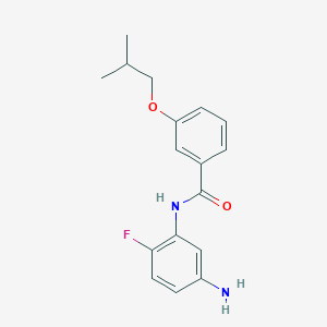 molecular formula C17H19FN2O2 B1385185 N-(5-Amino-2-fluorophenyl)-3-isobutoxybenzamide CAS No. 1020055-53-1
