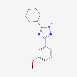 molecular formula C15H19N3O B13851866 5-cyclohexyl-3-(3-methoxyphenyl)-1H-1,2,4-triazole 