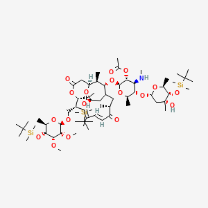molecular formula C65H119NO18Si3 B13851923 O-Tri-t-Butyldimethylsilyl Tylosin Acetate 