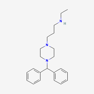 B1385193 3-(4-Benzhydryl-1-piperazinyl)-N-ethyl-1-propanamine CAS No. 1040692-49-6