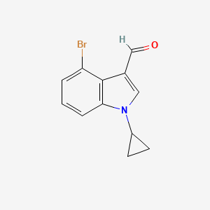 molecular formula C12H10BrNO B13851930 4-bromo-1-cyclopropyl-1H-indole-3-carbaldehyde 