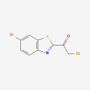 molecular formula C9H5Br2NOS B13851937 2-Bromo-1-(6-bromo-1,3-benzothiazol-2-yl)ethanone 
