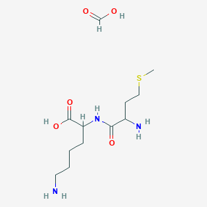 molecular formula C12H25N3O5S B13851943 6-Amino-2-[(2-amino-4-methylsulfanylbutanoyl)amino]hexanoic acid;formic acid 
