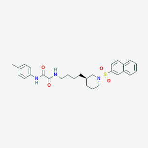 molecular formula C28H33N3O4S B13851951 (R)-N1-(4-(1-(naphthalen-2-ylsulfonyl)piperidin-3-yl)butyl)-N2-(p-tolyl)oxalamide 