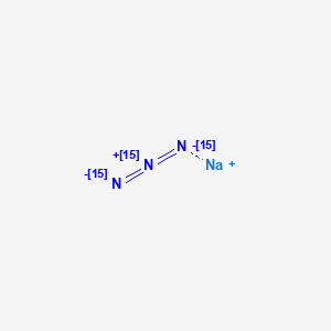 molecular formula N3Na B13851977 sodium;bis(15N)(azanidylidene)(15N)azanium 