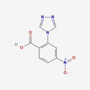molecular formula C9H6N4O4 B1385201 4-Nitro-2-(4H-1,2,4-triazol-4-YL)benzoic acid CAS No. 1017791-31-9