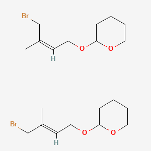 molecular formula C20H34Br2O4 B13852022 2-[(4-Bromo-3-methyl-2-buten-1-yl)oxy]tetrahydro-2H-pyran (cis/trans mixture) 