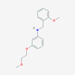 molecular formula C17H21NO3 B1385204 N-(2-Methoxybenzyl)-3-(2-methoxyethoxy)aniline CAS No. 1040686-32-5