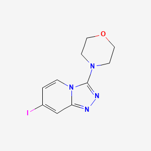 molecular formula C10H11IN4O B13852067 7-Iodo-3-morpholin-4-yl-[1,2,4]triazolo[4,3-a]pyridine 