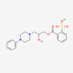 molecular formula C20H24N2O6S B13852080 2-((2-Hydroxy-3-(4-phenylpiperazin-1-yl)propoxy)carbonyl)benzenesulfonic Acid 