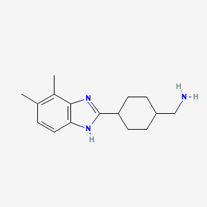 molecular formula C16H23N3 B1385213 [4-(4,5-二甲基-1H-苯并咪唑-2-基)环己基]-甲胺 CAS No. 933719-75-6